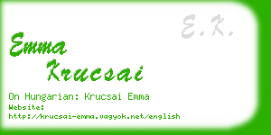 emma krucsai business card